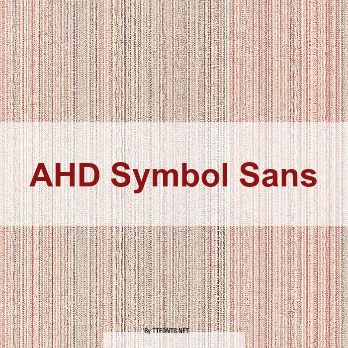 AHD Symbol Sans example